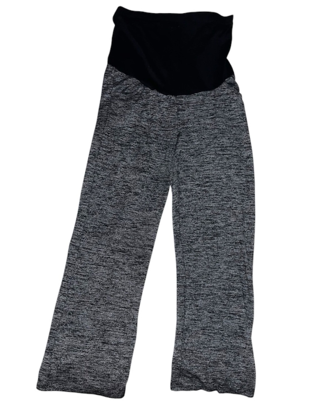 Maternity Wide-Leg Knit Pants with Elastic Over-Belly Panel
